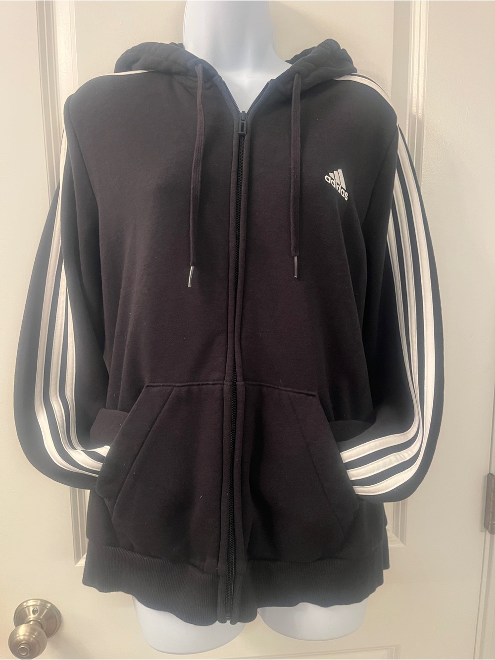 Adidas Black Zip-Up Hoodie